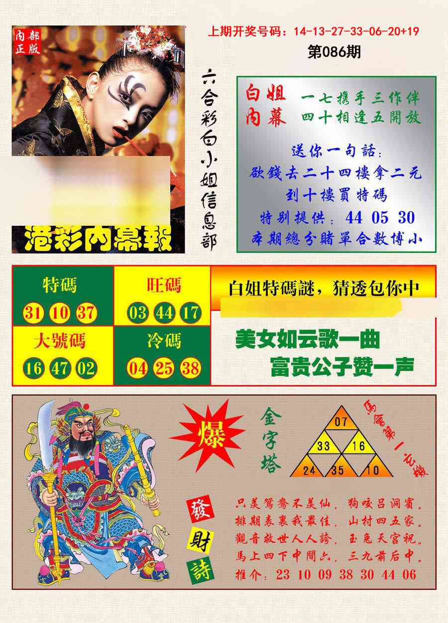 086期港彩内幕报[图]