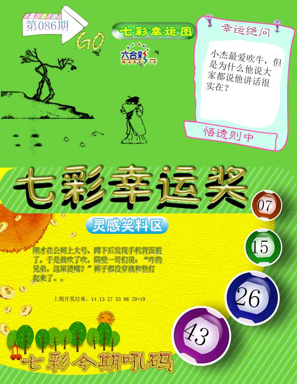 086期七彩幸运奖[图]